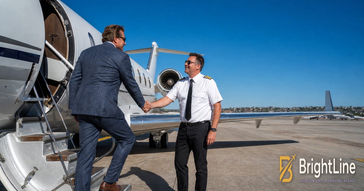 aircraft charter company marketing